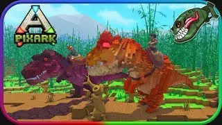 PixArk | Taming High Level T-Rexes, Golden Forest T-Rex Tame #12 (PixArk 1.0 Gameplay)