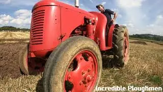 1951 David Brown Cropmaster VAK1A 2.5 Litre 4-Cyl TVO Tractor (25HP) with David Brown Trailed Plough