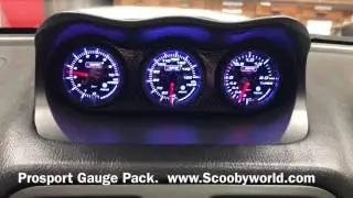 Prosport Gauge pack fitted In Subaru 2006 WRX - www.scoobyworld.com