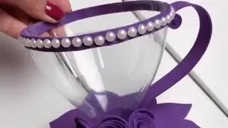 Gliiter foam sheet craft ideas | Glitter paper And plastic bottle craft | Cup from bottle