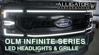 Transform your 20-22 Ford F-250's Night Drives with OLM Infinite Series LED Headlights & Grille