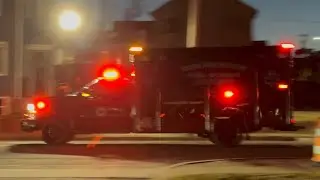 Rochester ma fire department rescue 210 transporting to tobey hospital along Main Street in wareham