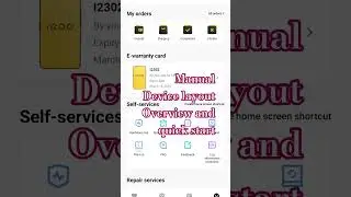 How to find out ur device overview & quick start in manual using mobile store.#iqooz9 #tech #mobile