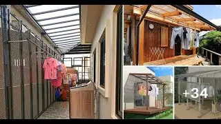 34 Clear Awning Design Ideas for &ldquo;Drying Room&rdquo; to Dry Your Clothes Even on Rainy Days