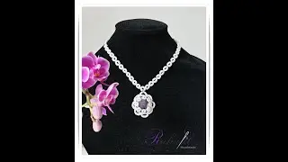 Rahaf's Accessories - Needle Tattin االحقة 17|تاتينغ |شغل إبرة |قلادة من حجر طبيعي
