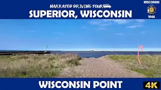 🚗 Супериор, Висконсин Висконсин Пойнт 🌊 4K Drive