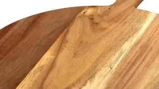 Wood Pizza Peel, Premium Pizza Board with Handle Lightweight Smooth Wooden Cutting Board, Round Cutt