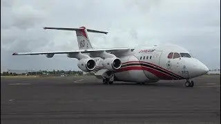Conair Aerial Firefighting Avro RJ85 Tanker [N366AC] | Takeoff | Brisbane Airport