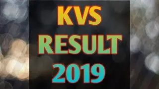 Kvs result 2019 Announced