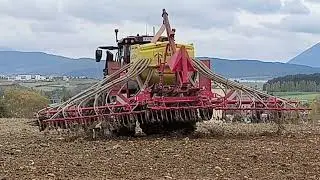 Tractor Valtra T195 con sembradora Aguirre RS 730