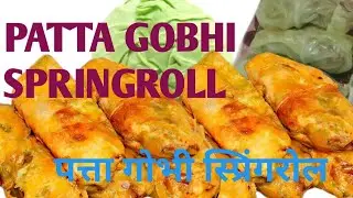 Patta Gobhi Springrole !! पत्ता गोभी स्प्रिंग रोल, ऐसा नाश्ता खा कर बोलेंगे 
