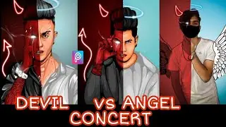 DEVIL😈 vs ANGEL😇 CONCEPT | devil versus Angel concept photo editing in PicsArt ●
