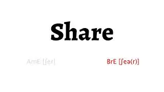 How to Pronounce share in American English and British Englishshare