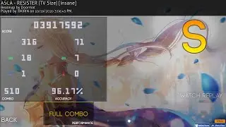 Osu!Register Tv Size 4.56* 96.17% FC