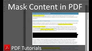 Mask content in PDF