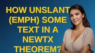 Tex: How unslant (emph) some text in a newtx theorem?