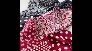 Square Polka Dot Vintage Silk Head Scarf | silk hair wrap for sleeping | SUNXZZ Silk Scarf