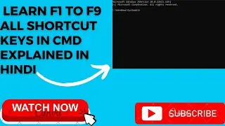 Learn F1 to F9 All Shortcut Keys In CMD Explained In Hindi