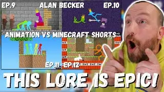 JUST EPIC! Alan Becker - Animation vs. Minecraft Shorts Ep 9 - 12 VILLAGERS & SKYBLOCK! (REACTION)