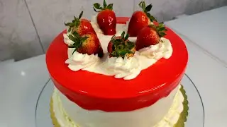 TORTA DE FRUTILLA (elaboración desde 0 hasta la presentación final)