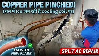 Ice Formation on Cooling Coil and Suction Line at Night Time Only | Ice Formation on Cooling Coil |