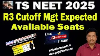 TS NEET 2025 Round 3 Management Seats | Expected Vacancies & Cutoff Trends Explained!