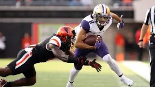 Football: Dante Pettis goes for 3 TD's and 105 yards in UW's 42-7 win over Oregon State
