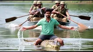 River Adventure 🐊 | Crocodile Ride & Army Behind Me | Manickam Views