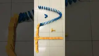TV Letter Domino Chain Reaction | Satisfying Domino Shorts #shorts