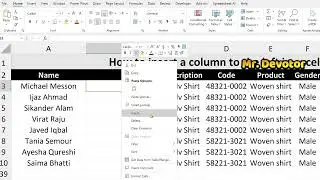 Excel Tip | How to Add a Column on the Left Side