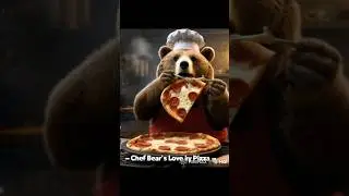 Bear Chef Cook Making Pizza #BearPizza #cookingbear #aiart #ai #chefbear