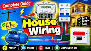 wiring a house for electricity | with wapta meter MCB breaker | motor connection