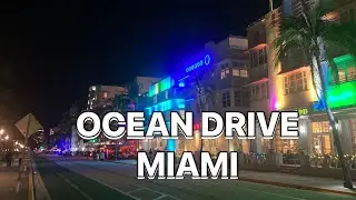 🇺🇸 OCEAN DRIVE MIAMI 🌴 4k night life walking tour December 2023 { FULL TOUR }