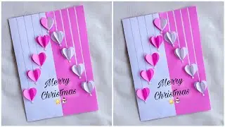 Handmade easy christmas card making idea/greeting card for christmas/merry christmas diy card 2025 
