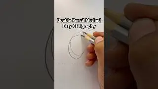 Master the double pencil calligraphy technique & create a perfect &lsquo;C&rsquo;! #Calligraphy #Art #artist