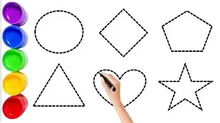 2D Shapes Learning Adventure: Drawing, Painting, and Coloring for Toddlers