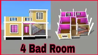 38x32 Feet House Plan 4 Bedroom Design