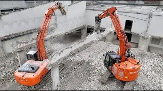 Kasernen R&uuml;ckbau mit Peyer VTR mit Hitachi Power 🇨🇭🦾🇨🇭
