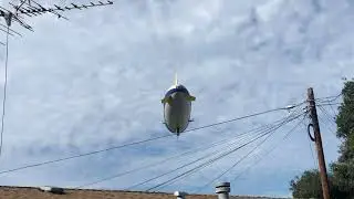 Goodyear Blimp flying over Lomita, CA