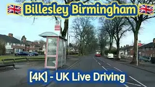 🇬🇧 4K Drive || Birmingham UK || Yardley Wood Road Billesley and Moseley