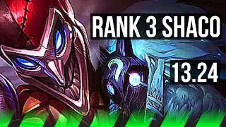 SHACO vs KINDRED (JNG) | Rank 3 Shaco, 12/1/6, 65% winrate, Dominating | BR Grandmaster | 13.24