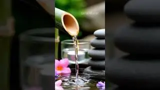 Zen garden🌿 and water bamboo for meditation and healing #zengarden #healingmeditation