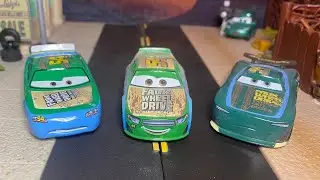 The Evolution of Faux Wheel Drive in Disney Pixar Cars! Johnny Blamer, Tommy Highbanks, Herb Curbler