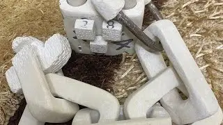 نحت جنزير وقفل من الحجر Stone chain and lock carving