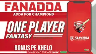 ONE PLAYER FANTASY | FANADDA FOR CHAMPION | CHOSE 1 PLAYER AND PLAY FANTASY CRICKET | FANADDA APP |
