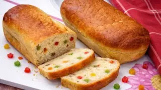 Eggless Fruit Bread | Bakery Style Fruit Bread | Easy Bread Recipe With few ingredients
