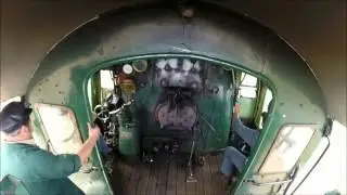 SteamRanger steam loco 621 in cab footplate view. Victor Harbor to Pt. Elliot.