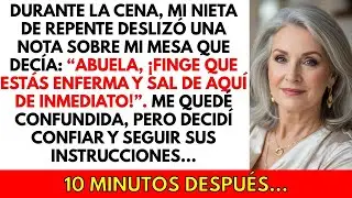 “Finge que estás enferma y sal de aquí”, escribió mi nieta durante la cena. 10 minutos después...