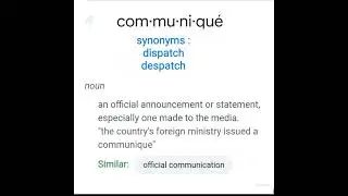 WORDS to learn series - communique #grevocab #grevocabulary #grevocabularywithphotos