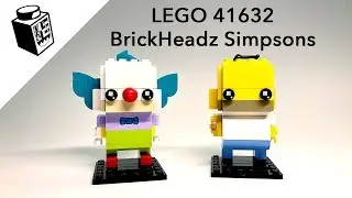 LEGO 41632 Simpsons Brickheadz Homer and Krusty Speed Build Let's Build Aufbau